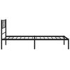 vidaXL Bettgestell mit Kopfteil Metall Schwarz 90x200 cm