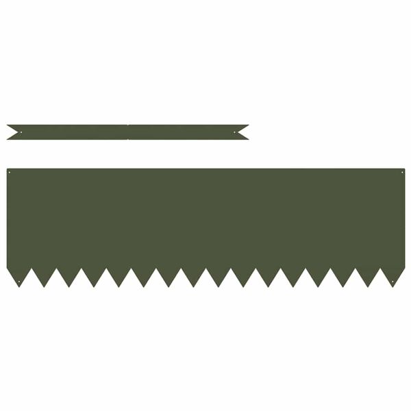 vidaXL Raseneinfassung 30 pcs Olive Grün 100 x 0,05 x 20 cm