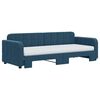 vidaXL Tagesbett Ausziehbar mit Matratzen Blau 80x200 cm Samt