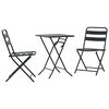 vidaXL Garten Bistro Set 3 stk. Anthrazit Stahl