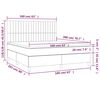 vidaXL Boxspringbett mit Matratze & LED Dunkelbraun 160x200 cm Stoff