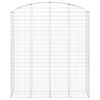 vidaXL Gabione mit Hochbogen 200x50x220/240 cm Verzinktes Eisen