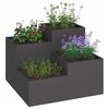 vidaXL Gartenblumentopf Schwarz 100 x 100 x 60 cm Stahl