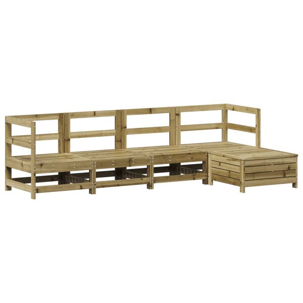 vidaXL 5-tlg. Garten-Sofagarnitur Kiefernholz Impr&auml;gniert