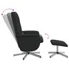 vidaXL Massagesessel mit Fu&szlig;hocker Schwarz Stoff
