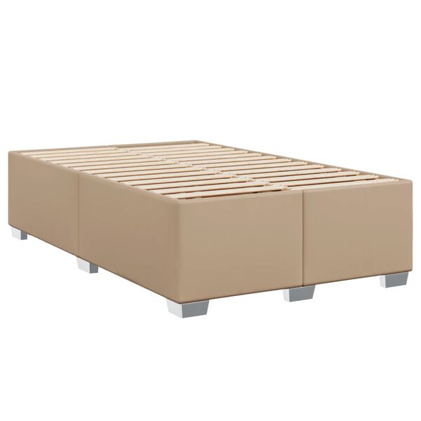 vidaXL Bettgestell ohne Matratze Cappuccino-Braun 120x190cm Kunstleder