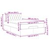 vidaXL Ottoman-Bett mit Matratze Schwarz 120x200 cm Samt