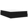 vidaXL Bettgestell mit Matratze mit Matratze 2 pcs Schwarz Stoff