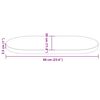 vidaXL Tischplatte 60x30x2,5 cm Massivholz Kiefer Oval