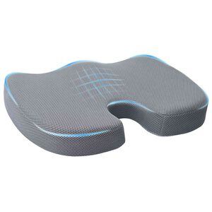 vidaXL Sitzkissen Viscoschaum Grau 47 x 37 x 8 cm