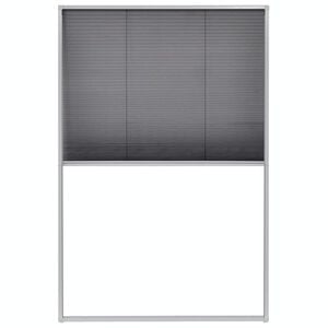 vidaXL Insektenschutz-Plissee f&uuml;r Fenster Aluminium 80 x 120 cm