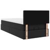 vidaXL Ottoman-Bett mit Matratze Schwarz 100x200 cm Kunstleder