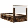 vidaXL Bettrahmen Ger&auml;ucherte Eiche 90 x 200 cm Holzwerkstoff