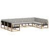 vidaXL Outdoor-Sofagarnitur 9 stk. Wei&szlig; und Hellgrau