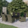 vidaXL 7-tlg. Garten-Essgruppe Braun