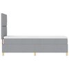 vidaXL Boxspringbett mit Matratze Hellgrau 80 x 200 cm Stoff