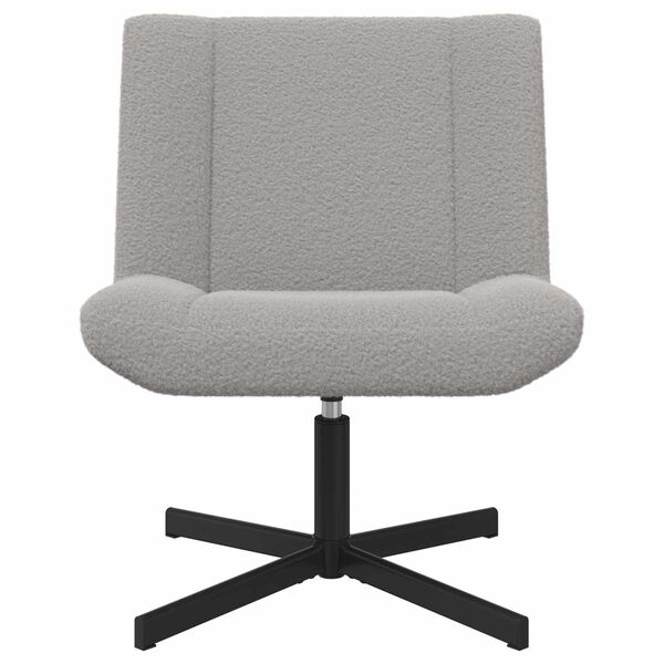 vidaXL Drehstuhl Hellgrau 63 x 75 x 76 cm Schafsleder