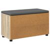 vidaXL Flurbank mit Kissen mit Regal Sonoma-Eiche 80 x 38 x 46 cm