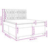 vidaXL Boxspringbett mit Matratze Taupe 200x200 cm Stoff