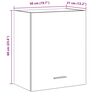 vidaXL H&auml;ngeschrank mit T&uuml;r Riga Schwarz Eichen-Optik 50 x 31 x 60 cm