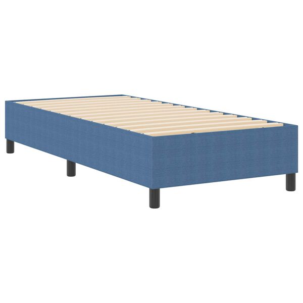 vidaXL Plattformbettgestell Blau 90 x 200 cm Stoff