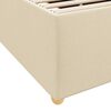 vidaXL Bettrahmen mit Matratze Creme 90 x 200 cm Stoff