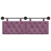 vidaXL H&auml;ngevorderseite Wandmontiert Lila 130 x 55 x 7 cm Samt
