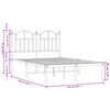 vidaXL Bettgestell mit Kopfteil Metall Schwarz 120x200 cm