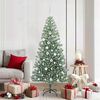 vidaXL K&uuml;nstlicher Weihnachtsbaum beschneit mit LED Licht 180 cm