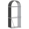 vidaXL Holzkorb Anthrazit 80x45x190 cm Verzinkter Stahl