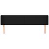 vidaXL Kopfteil mit Ohren Schwarz 163x16x78/88 cm Stoff