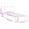 vidaXL Kinderbettgestell mit Kopfteil Dunkelgrau 80 x 200 cm Stoff