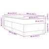 vidaXL Boxspringbett Creme und Wei&szlig; 80 x 200 cm Cordstoff