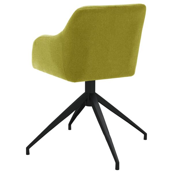 vidaXL Esszimmerst&uuml;hle 4 Stk. Drehbar Gr&uuml;n Stoff