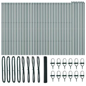 vidaXL Bodenmontierter Sechseckzaun 100 x 1,2 m Gr&uuml;n Netz