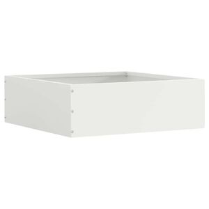 vidaXL Raseneinfassung Wei&szlig; 40 x 40 x 13 cm Stahl