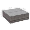vidaXL 6-tlg. Garten-Lounge-Set mit Auflagen Poly Rattan Grau