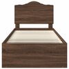 vidaXL Bettrahmen Braun Eichen-Optik 100 x 200 cm Massives Kiefernholz