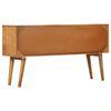 vidaXL Sideboard mit Druckmustern 130x30x70 cm Massivholz Mango