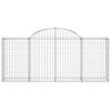 vidaXL Gabionen mit Hochbogen 13 Stk. 200x30x80/100cm Verzinktes Eisen