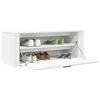 vidaXL Wand-Schuhschrank Wei&szlig; 100x35x38 cm Holzwerkstoff