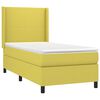 vidaXL Boxspringbett mit Matratze & LED Gr&uuml;n 100x200 cm Stoff