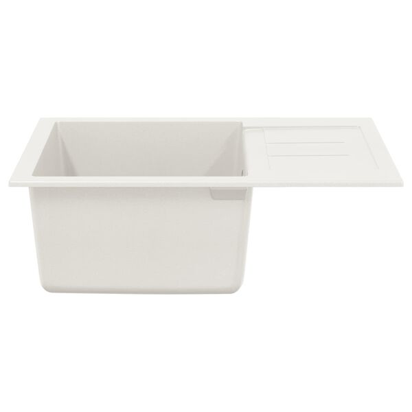 vidaXL Waschbecken Wei&szlig; 620 x 500 mm 80% Quarz und 20% Harz