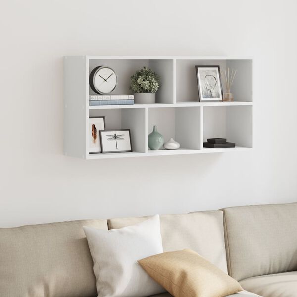 vidaXL Wandregal Wei&szlig; 100x25x50 cm Holzwerkstoff