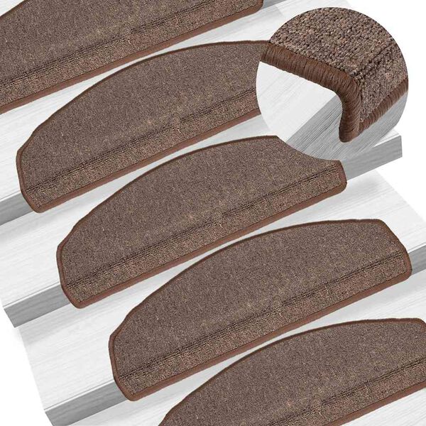 vidaXL Stufenmatten 10 Stk. 65x24x4 cm Kaffeebraun Halbrund Gro&szlig;