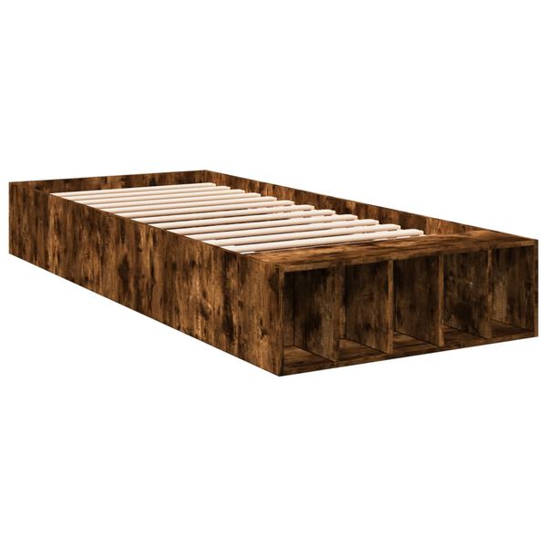 vidaXL Bettgestell R&auml;uchereiche 90x190 cm Holzwerkstoff