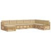 vidaXL Outdoor-Sofagarnitur 8 stk. Wei&szlig; und Beige Polyester