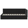 vidaXL Eckbettgestell mit Kopfteil Schwarz 100 cm x 200 cm Samt