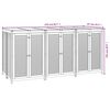 vidaXL Gartenbox 210x87x104 cm Massivholz Akazie