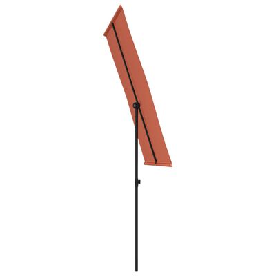 vidaXL Sonnenschirm mit Aluminium-Mast 180x110 cm Terrakotta